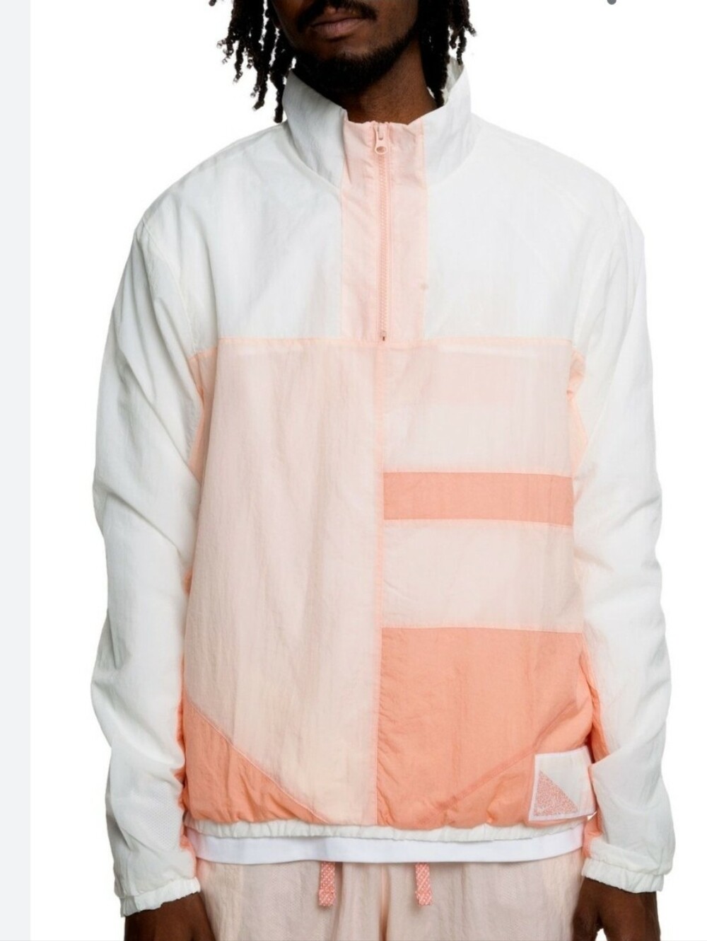 Nike Flight Vintage Windbreaker White and Peach Colorblock